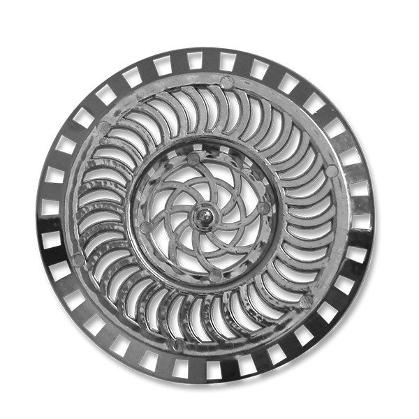 Műanyag, króm lefolyószűrő