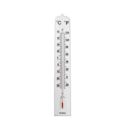 Intense, fehér műanyag hőmérő, 40cm