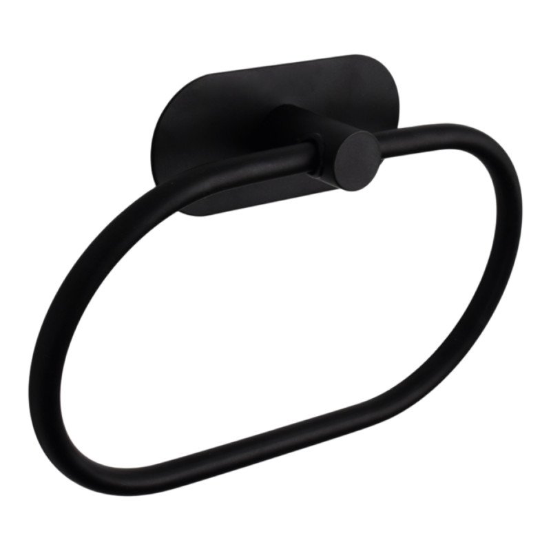 Cozzy, öntapadós törölközőtartó gyűrű, black