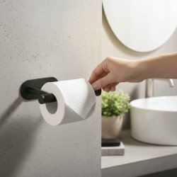 Cozzy, öntapadós WC papír tartó, black
