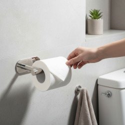 Cozzy, öntapadós WC papír tartó, króm