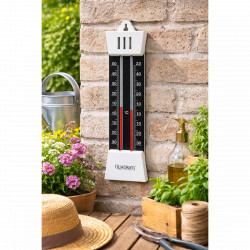 Hőmérő, fém, HOT, szürke-fekete